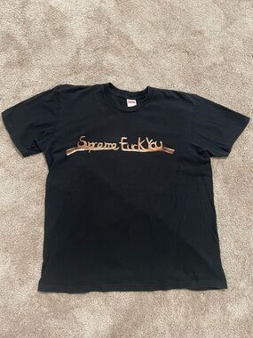 Supreme F**k You Tee - Black with Red Script